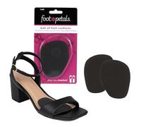 Foot Petals Women's Long Lasting Pain Relief, High Heel Insert Metatarsal Pads to Prevent Sliding, Black, 1 Pair (Pack of 1)