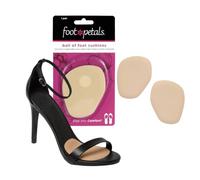 FOOT PETALS Women's Long Lasting Pain Relief, High Heel Insert Metatarsal Pads to Prevent Sliding, Khaki, 1 Pair