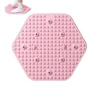 Foot Pleasure Mat, Foot Massage Mat, 16.14 Inch Pressure Point Pad, Hexagonal Reflexology Walking Mat, Portable Foot Relief Cushion with Magnets for Foot Relief
