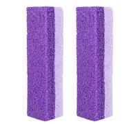 Healifty Foot Pumice Stone Feet Hard Skin Callus Remover and Scrubber for Feet, Hands and Body 2pcs (Purple)