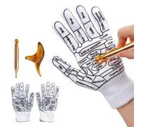 Foot Reflexology Massage - Reflexology Light with Tools | Fatigue Relief Tools, Lightweight Sock Set with Tools, Gloves, Manual Feet, Hand Massager for Women, Adults, S