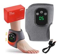 Foot Renew Massager, Foot and Ankle Massager for Circulation & Pain Relief, Portable Wireless Heating Pad Wrap Cordless Tendonitis Relief, Rechargeable Vibrating Feet Revive Massage(1pc)