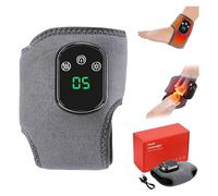 Foot Renew Triple Method Massager, 3-in-1 Wireless Portable Heated & Ankle Wrap, with 3 Vibration Modes, 5 Heat Levels, for Pain Relief (Ankle)