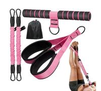 Foot Resistance Bands with Handles, Adjustable Training Device from 27.2 kg to 13.6 kg, Resistance Bands for Gym, Yoga and Sit-Up Exercises