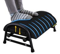 Foot Rest for Under Desk at Work, Adjustable Height Office Footrest for Leg Support, Memory Foam Foot Stool, Office Desk Accessories