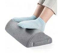 Foot Rest for Under Desk at Work Memory Foam Foot Cushion Ergonomic with Removable Washable Cover,for Home,Office,Chair,Car (Light Grey,M:42x22x12cm)