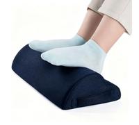 Foot Rest for Under Desk at Work Memory Foam Foot Cushion Ergonomic with Removable Washable Cover,for Home,Office,Chair,Car (Navy,S:40x20x10cm)
