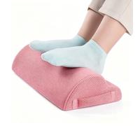 Foot Rest for Under Desk at Work Memory Foam Foot Cushion Ergonomic with Removable Washable Cover,for Home,Office,Chair,Car (Pink,S:40x20x10cm)