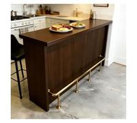 Foot Rest - Stainless Steel Undercounter Rail Pole for Kitchen Island, Complete Mounting System, Suitable for Commercial and Residential Use
