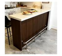 Foot Rest - Stainless Steel Undercounter Rail Pole for Kitchen Island, Complete Mounting System, Suitable for Commercial and Residential Use
