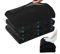 Foot Rest Under Desk, 3 Layer Height Adjustable Foot Stool Under Desk, Ergonomic, Black, Soft Comfortable to Relax Legs and Lumbar, Suitable for Office and Home