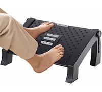 Foot Rest Under Desk, Adjustable Height Footrest for Office,Under Desk Foot Rest for Pressure Relief,Straightening The Hunchback,Comfortable Large Roller Massage,Ergonomic Foot Stool