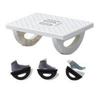 Foot Rest Under Desk at Work, Rocking Foot Nursing Stool, Ergonomic Desk Footrest with Roller Massage for Pressure Relief, Rocker Balance Board Comfortable Leg Rest ，Office and Home Us C-white (white)