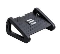 Foot Rests Under Desk, Adjustable Footstool at Work Plastic - Ergonomic Office FootRest Under Desk with Massage Roller 6 Height, Heavy-Duty & Easy-Clean Foot Stool for Home, Work, Black