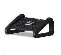 Foot Rests Under Desk, Ergonomic Footrest at Work Plastic - Adjustable Office FootRest Under Desk with Massage Roller 6 Height, Heavy-Duty & Easy-Clean Foot Stool for Home, Work, Black