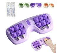 Foot Roller Massager Plantar Fasciitis, Foot Roller Massager for Circulation, Portable Dual Feet Massagers Rollers, Relajador De Pies De 12 Rodillos (Purple)
