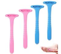 Foot Scraper for Dead Skin, 4PCS Portable Plastic Callus Scraper with Comfortable Handle, Removable Washable Skin Care Tool, Foot Files