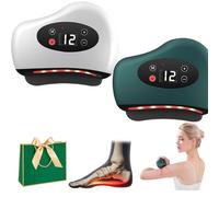 Foot Scraper, Plantar Fasciitis Massager, Electric Gua Sha Tools, 3-in-1 Heated Muscle Scraper for Deep Muscle Recovery for Feet Legs Arms Back and Face (2 Pcs)