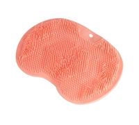 Foot Scrubber Cleaner Massager, Shower Mat, Bath Feet & Toe Brush Pad with Non-Slip Suction Cups Massaging Bristles (Blush)