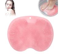 Foot Scrubber for Shower, 2025 New Foot Cleaner Massager, with Non-Slip Suction Cups - Cleans, Smooths, Exfoliates & Massages Your Feet, Improves Foot Circulation & Soothes Tired Feet (Pink)