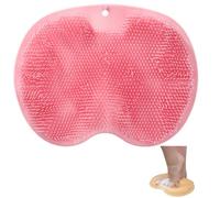 Foot Scrubber for Shower, 2025 New Foot Cleaner Massager, with Non-Slip Suction Cups - Cleans, Smooths, Exfoliates & Massages Your Feet, Improves Foot Circulation & (Pink)