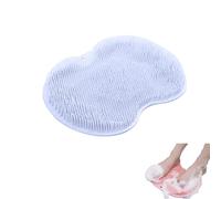 Foot Scrubber for Shower - Hands-Free Silicone Foot Cleaner & Massager Mat with Strong Non-Slip Suction Cups, Exfoliates Calluses & Dead Skin, No Bending Required for Tired Feet (Blue)