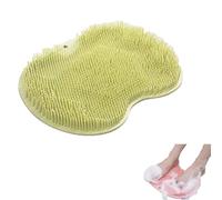 Foot Scrubber for Shower - Hands-Free Silicone Foot Cleaner & Massager Mat with Strong Non-Slip Suction Cups, Exfoliates Calluses & Dead Skin, No Bending Required for Tired Feet (Green)