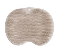 Foot Scrubber for Shower, Non-Slip Suction Cup Foot Cleaner Mat, Exfoliating Massager for Tired Feet, Wall-Mountable Bathroom Accessory for Circulation & Spa Care (Brown)