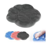 Foot Scrubber for Shower,Silicone Foot Scrubber Mat with Non Slip Suction Cups, s Cleaner Care, Exfoliation, Spa,Foot Mat (Black)