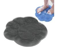 Foot Scrubber for Shower, Silicone Shower Mat, with Suction Cup, Clean Scrub Exfoliate to Soothe Achy Feet, for Care, Exfoliation, Spa, Non-Slip Suction Cups(Gray)