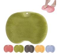 Foot Scrubber for Shower, Silicone Sole Spa Mat, Larger Shower Foot Scrubber Mat with Non-Slip Suction Cups, Improve Feet Circulation & Soothes Tired Feet, for Home Exfoliation/Spa (Green)