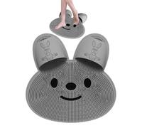 Foot Scrubber for Use in Shower | Rabbits Shape Shower Massager Scrubber Rabbits Mat - Non-Slip Back Massage Pad Massage Mat for Body, Foot