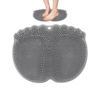 Foot Scrubber in Shower - Non-Slip Soft Bristles Suction Silicone Body Scrub Mat | Wall-Mounted Deep Clean Massage Tool | Hands-Free Back Cleaner Bathtub Spa Brush | for Women, Men, Elderly