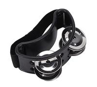 Foot Shaker, Foot Tambourine Percussion Convenient and Practical Durable Elastic Nylon Strap Easy To Use for Playing Drums or Guitar or Accompaniment(black)