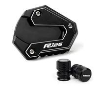 Foot Side Stand Extensio Motorcycle Side Stand Plate Pad For YZFR125 YZF-R125 YZF R125 2014-2025 Extension Foot Kickstand Support, Valve Cap Motorbike Kickstand Pad(Black 1)