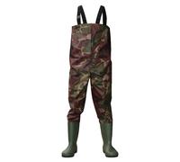 (Foot Size UK6, Camo) Dirt Boot Nylon Chest Waders 100% Waterproof Fly Coarse Fishing Muck Wader