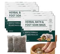 Foot Soak Bags with Mugwort Peppermint Saffron Ginger Citrus Peel Natural Herbal Powder,Foot Soak Bag Warm Comfort Tired Feet,Relaxing bain de pieds Pack,Herbal pediluvio Sachets Relaxing Care (6pcs)