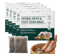 Foot Soak Bags with Mugwort Peppermint Saffron Ginger Citrus Peel Natural Herbal Powder,Foot Soak Bag Warm Comfort Tired Feet,Relaxing bain de pieds Pack,Herbal pediluvio Sachets Relaxing Care (5pcs)