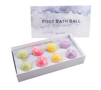 Foot Soak Ball Bath Set Ginger Lavender Saffron Extract 1 Box