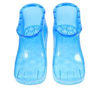 Foot Soak Bath Shoes 42 Yard PVC Blue for Tired Feet | Fully Enclosed Design, Textured Non-slip Sole, Hanging Hole, Built-in Massage Balls, Home Spa Use