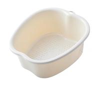 Foot Soak Bowl for Home Spa Pedicure Tub with Massager, Extra-Sturdy Plastic Foot Bath Basin, Relaxing Soaking Bucket for Women & Men to Remove Dead Skin, Collapsible Foot Bath Tool(White)