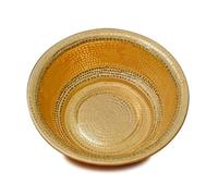 Foot Soak Copper Bowl ，Hand-Hammered Copper Penzi ，Portable Pedicure Brass Bowls, 5/6/7L Capacity, Fire Bowl for Camping Picnic Incinerator Barrel(Brass,38cm(6L/1.6gal))