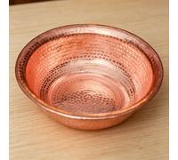 Foot Soak Copper Bowl Hand Hammered Pure Basin for Home Spa Pedicure Portable Large Fire Bowl for Camping Picnic Incinerator Brass Color 34-40cm(Copper,38cm)