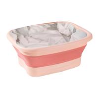 Foot Soak Tub - Folding Pedicure Massage Tray, Water Basin Shield with Textured Bottom Grips, Space Saving Portable Stress Relief, Ideal for Pool Deck Sanitation