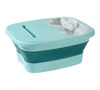 Foot Soak Tub - Folding Pedicure Massage Tray, Water Basin Shield with Textured Bottom Grips, Space Saving Portable Stress Relief, Ideal for Pool Deck Sanitation