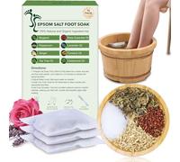 Foot Soak with Epsom Salt, Epsom Salts for Soaking,Soothes Tired Feet, Ingrown Toenail, Odor Scent, Spa Pedicure Care, 10Pack