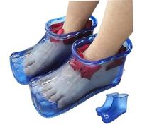Foot Soaker Shoes 1 Pair Thermal Massage Foot Bath Shoes Water Saving Basin Leakproof ＆ Wearable Soaking Plastic Bath Tub for Pedicure Spa, Blue..