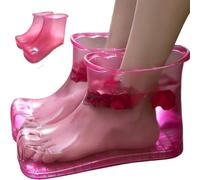 Foot Soaker Shoes 1 Pair Thermal Massage Foot Bath Shoes Water Saving Basin Leakproof ＆ Wearable Soaking Plastic Bath Tub for Pedicure Spa..