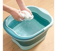 Foot Soaking Bath Basin, collapsibl-e foot bath basin, 43x33.5x22cm folding foo-t soak tub, Portable Foott Basi-n Foott Bucket, Foo-t Soa-k Tub With Massaging Rollers And Handle, plasti-c Pedicure