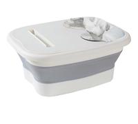 Foot Soaking Bath Basin - Foot Bath Soak Tub with Massaging Rollers - Stress Foot Spa, Foldable Bucket, Feet Soaking Tub Bucket Suitable for Swimming Pool Entrance, Household Foot Washing